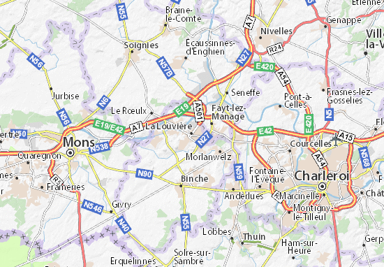 Carte de La Louvière